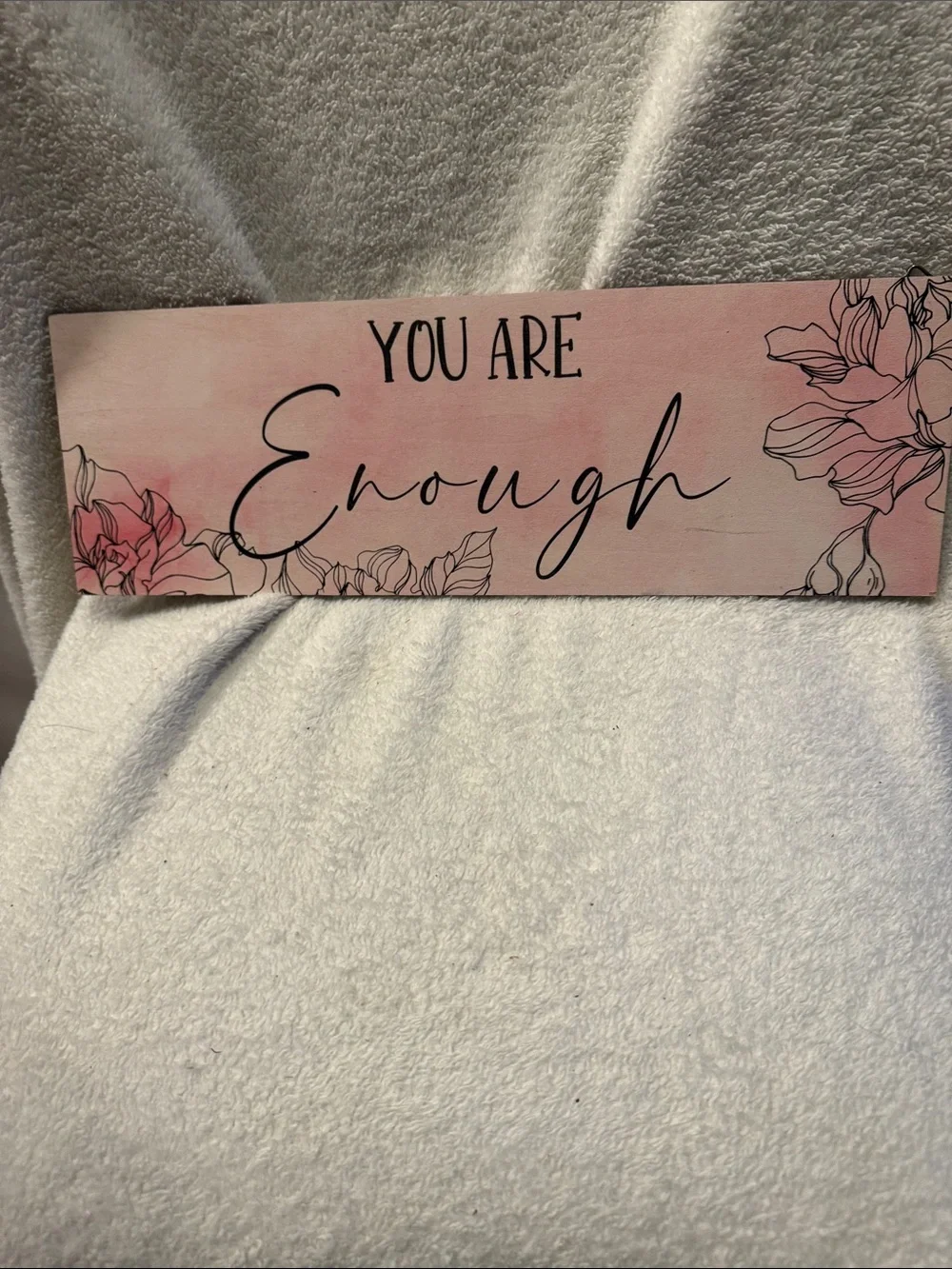 You Are Loved / Enough / Beautiful Pink Wall Art Trio